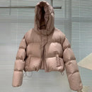 2025 New Fashion White Duck Down Jacket Hooded Women Autumn Winter Warm Over Size Casual Short Thick Outwear Female Coat