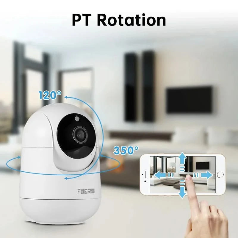 Fuers 5MP WiFi Camera Tuya Smart Home Indoor Wireless IP Surveillance Camera AI Detect Automatic Tracking Security Baby Monitor - M & M Global