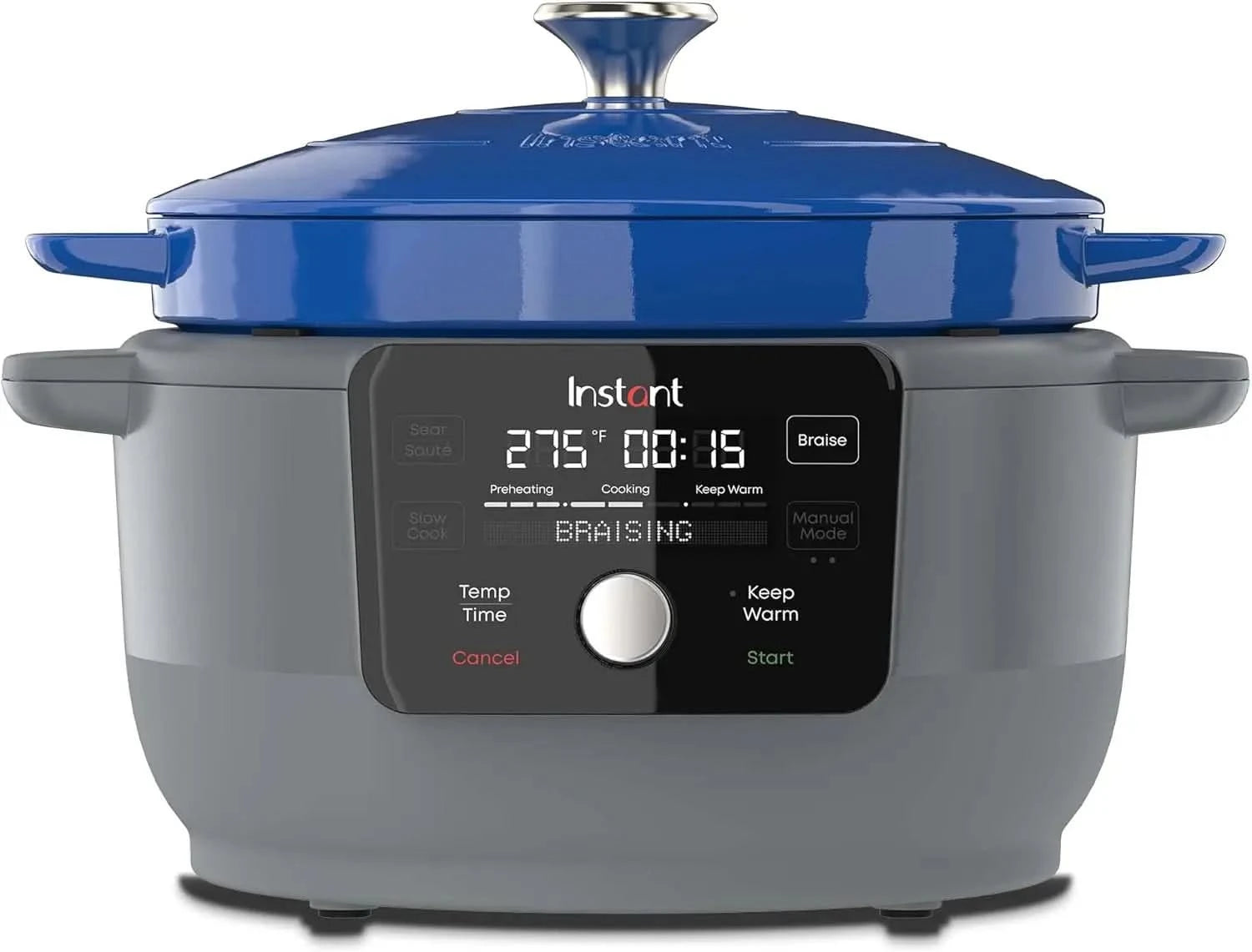 Instant Electric Round Dutch Oven, 6-Quart 1500W, From the Makers of , 5-in-1: Braise, Slow Cook, Sear/Sauté, Cooking Pan, Food - M & M Global