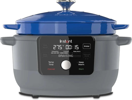 Instant Electric Round Dutch Oven, 6-Quart 1500W, From the Makers of , 5-in-1: Braise, Slow Cook, Sear/Sauté, Cooking Pan, Food - M & M Global