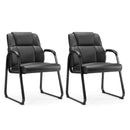JHK Ergonomic Padded Backrest Living Room Gaming Chair Waterproof PU Leather Waiting Room Seat Thickened Sponge Cushion Arms