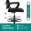 JHK Ergonomic Mesh Backrest Office Desk Chair Adjustable Height Computer Rolling Work Swivel Gaming Chairs With Wheels For Home