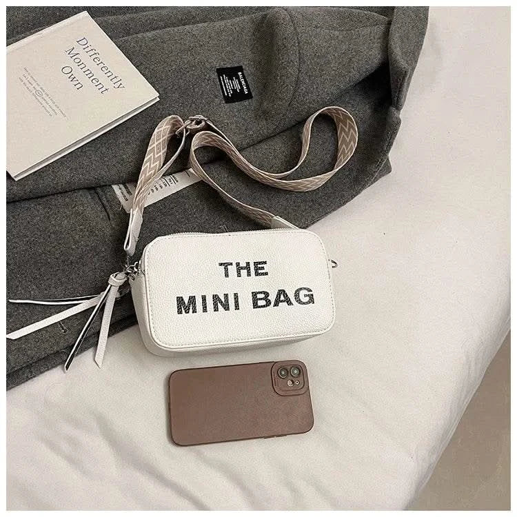 2025 New Small Square Bag Fashion Letter Pattern Chic Hobo Bag Trend PU Women Shoulder Bag Adjustable Strap Satchel Designer Bag - M & M Global