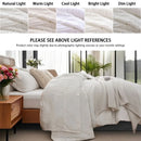 7Pcs solid color cut flower design Comforter Set, 100% microfiber soft and breathable Soft and durable bedding set Ideal gift