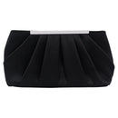 European and American pleated silk polyester dinner bag, simple and generous ladies hand bag, large capacity ladies bag - M & M Global