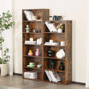 JHK 6 Tier Wooden Shelf Bookcase 63 Inch Tall Floor Standing Open Bookshelf for Living Room and Home Office Personalized Storage