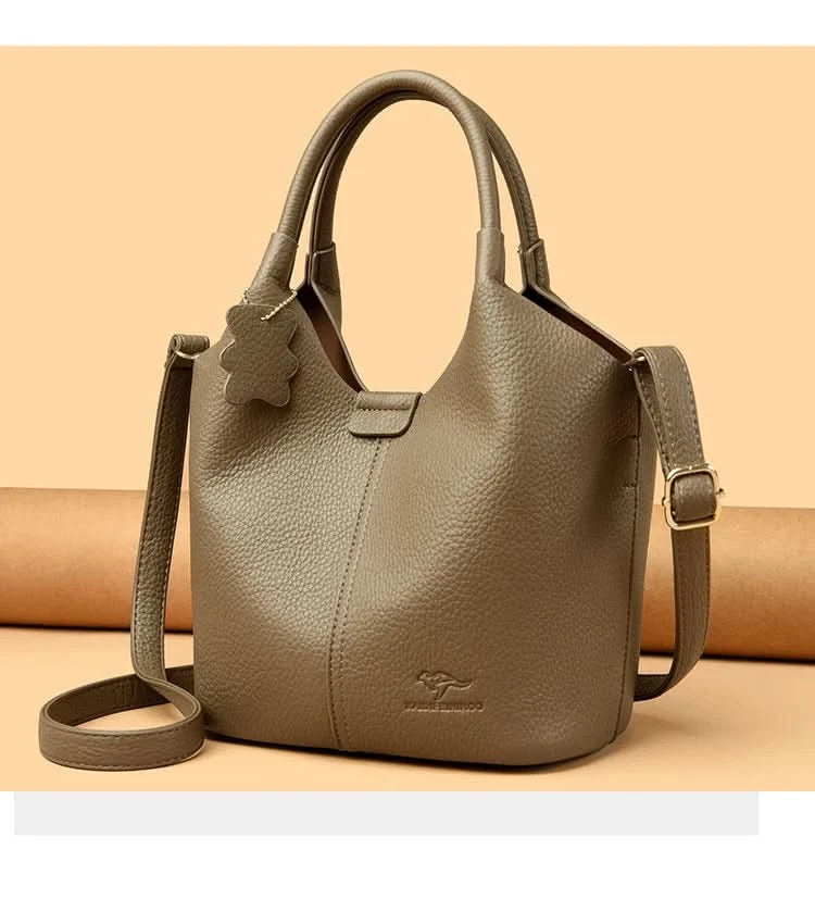 Soft Leather Handbags for Women Vintage Shoulder Bag Luxury Designer Ladies Large Capacity Bags Sac A Main - M & M Global