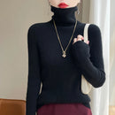 Autumn And Winter Knitted Pullover High-Neck Sweater, High-Elasticity, Fashionable And Comfortable Long-Sleeved Women's TopRY128