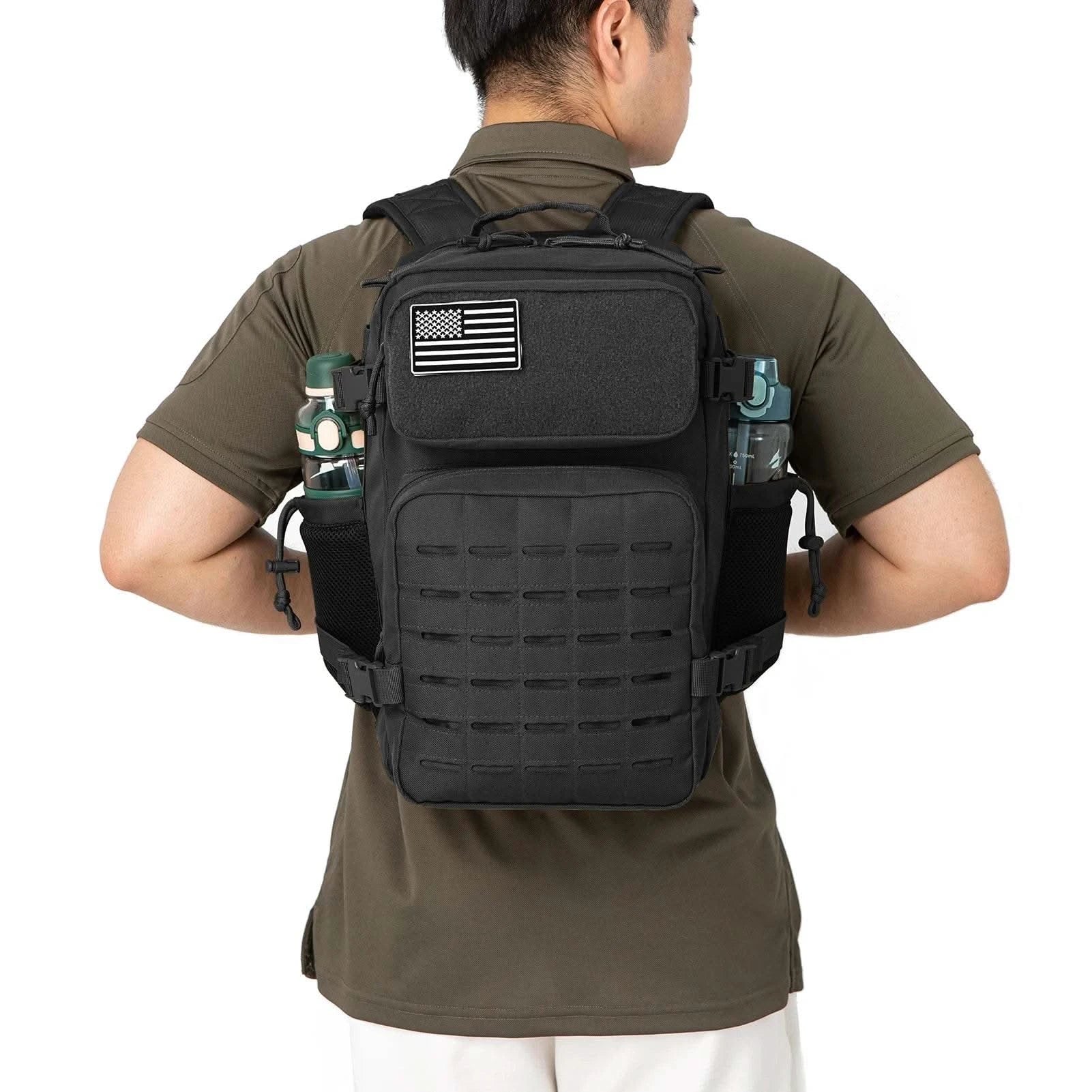 25L Tactical Backpack Outdoor Bag Fitness Backpack MOLLE Backpack Women's/Men's Hiking Survival Backpack Men's Dual Cup Holder - M & M Global