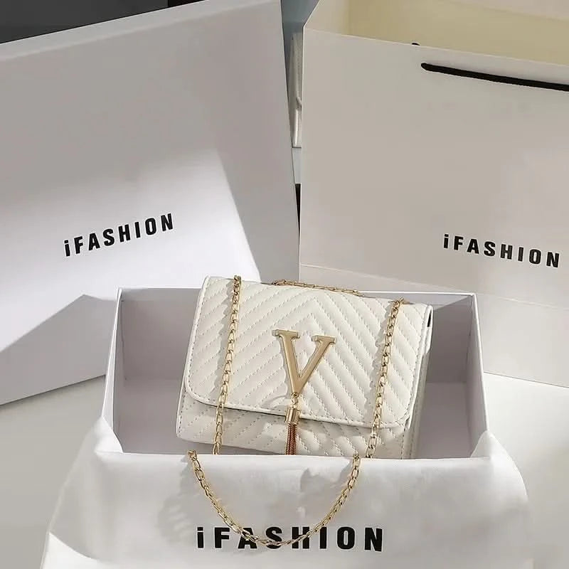 Embroidery Women Crossbody Bag Thread Luxury Handbag Shoulder Bags Brand Sequined Tassel Clutch Small Bag and Purse Party - M & M Global