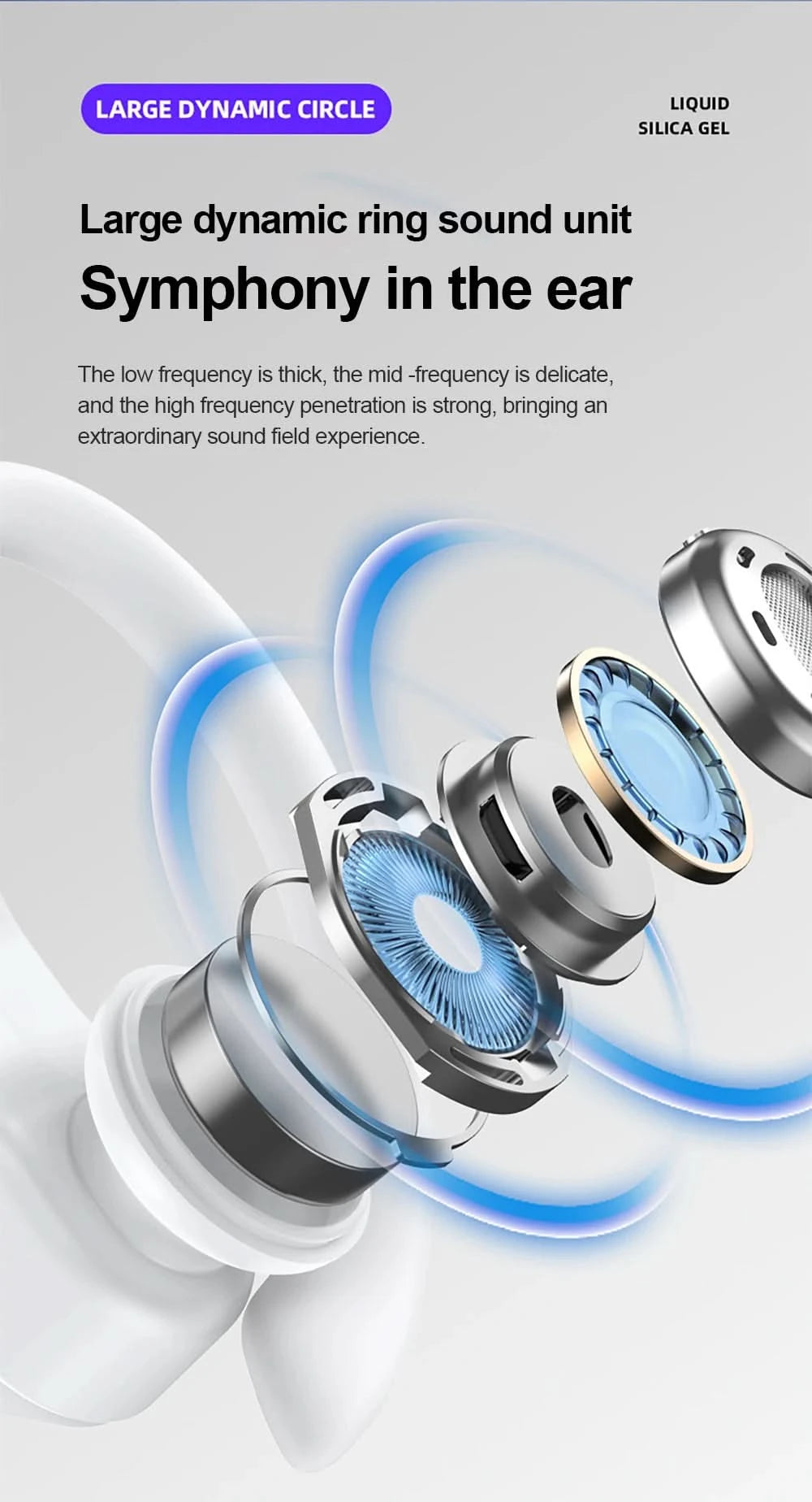 Lenovo LP75 Sports Wireless Earphones with Mics,Button Control, LED Power Display,Hifi Stereo Sound Bluetooth 5.3 TWS Headphones - M & M Global
