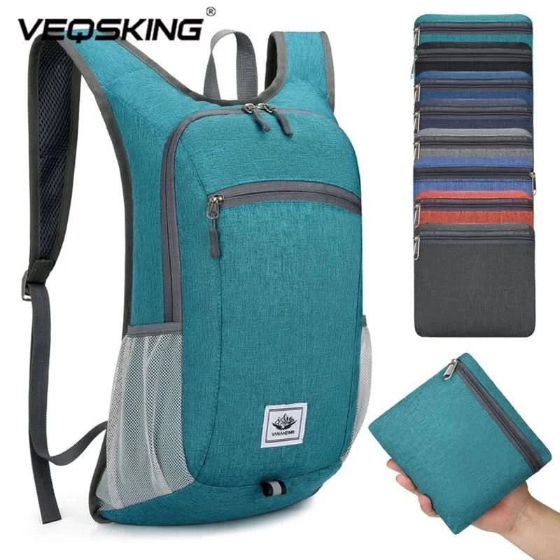 Portable Foldable Backpack,Men Women Ultralight Folding Bag,Outdoor Climbing Cycling Hiking  Knapsack Travel Daypack - M & M Global