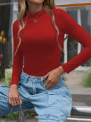 O Neck Long Sleeve Solid Color Sexy Bodysuit Women Autumn Winter Body Top Casual High Waist Lady Streetwear Bodysuits