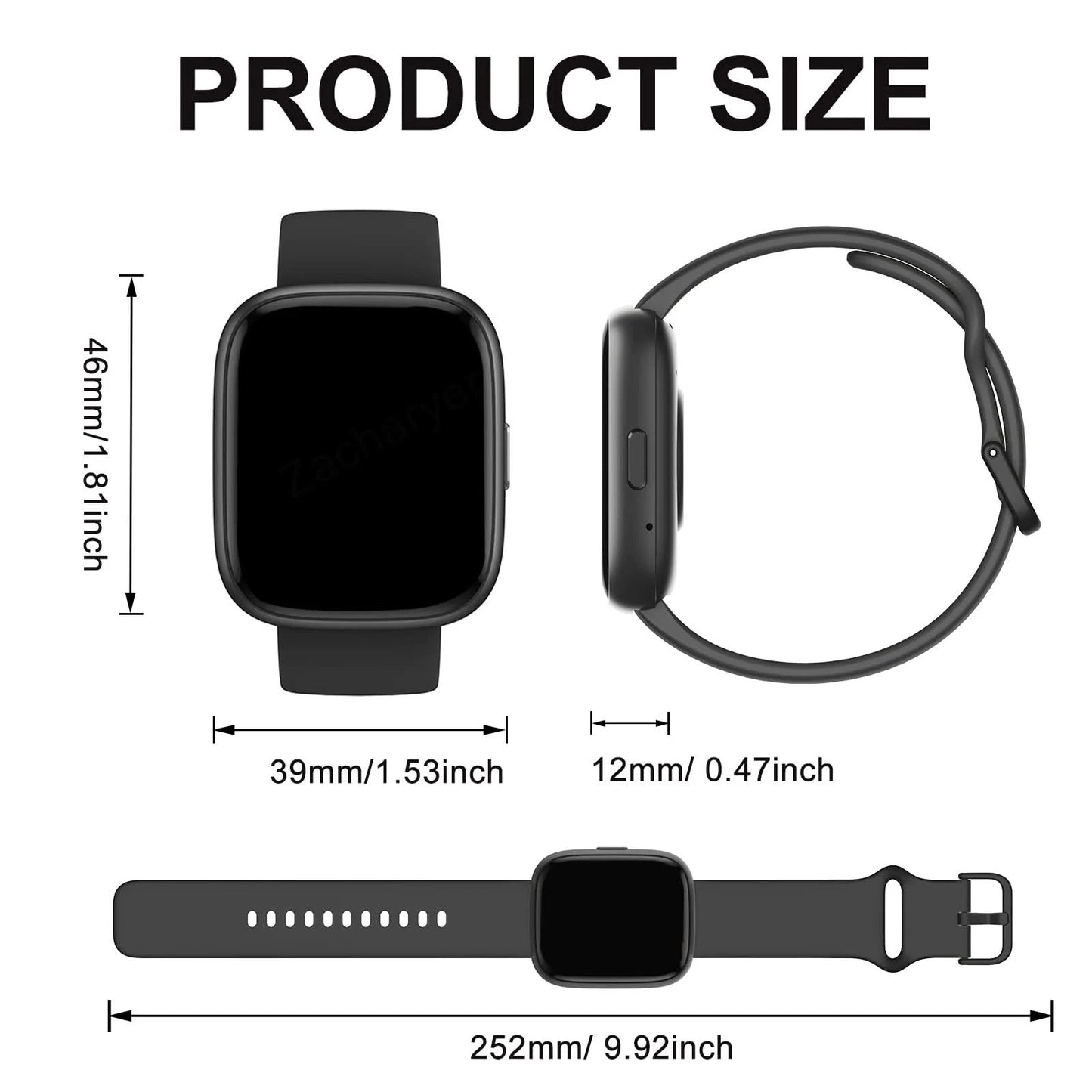 Smart watch, wireless calling/dial, multi-Sport mode, information reminder, Various APP Reminders,for iPhone/Andriod