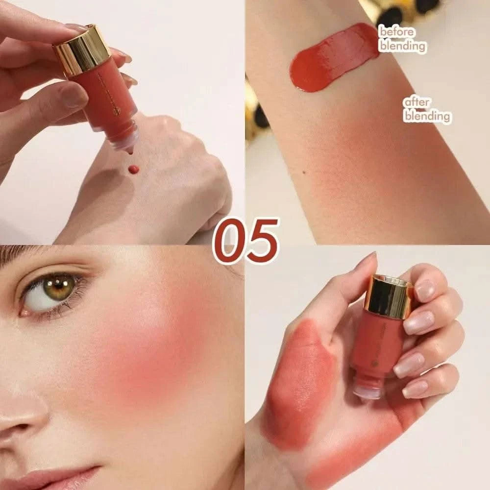 Dropper Liquid Blush Facial Rouge Contouring Brighten Plumper Nude Smooth Blush Stick Moisturize Lasting Good Complexion Makeup - M & M Global