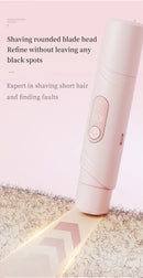 Women's 2-in-1 Dual-Head Electric Razor Painless Bikini Trimmer Wet/Dry Use Detachable Head for Ladies Pubic Hair Shaver