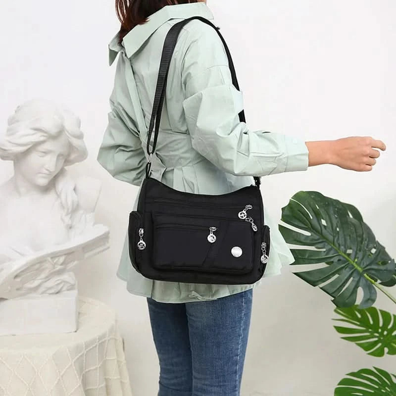 Large Capacity Women Crossbody Bag Waterproof Tote Casual Nylon Shoulder Bag Purse Handbag Lightweight Travel Messenger Bag - M & M Global