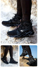 Fashionable breathable anti-smash and anti-puncture safety shoes