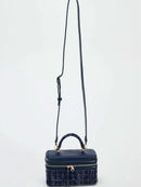 Women's bag 2024 autumn and winter new small square bag with hard single shoulder cross-body portable fashion box bag women - M & M Global