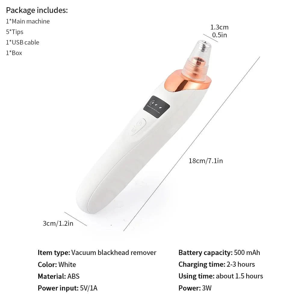 Nose Blackhead Remover Face Cleansing Beauty Machine Facial Suction Cleaner Pimple Dead Skin Remover Extractor Skin Care Tools - M & M Global
