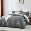 Boho Duvet Cover – All Season Soft Bedding Set, Solid Color Chic Duvet Cover for Twin, Full, Queen, King – Lightweight Bohemian Style Bedroom Decor