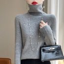 Autumn And Winter Knitted Pullover High-Neck Sweater, High-Elasticity, Fashionable And Comfortable Long-Sleeved Women's TopRY128