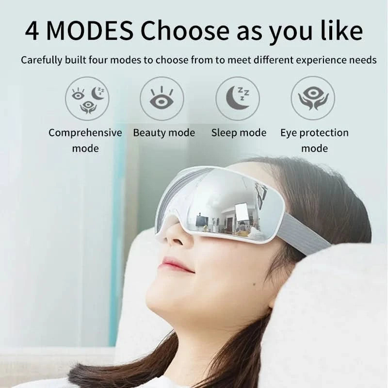 Eye Massager Acupoint Vibration Pulse Hot Compress Eye Care With Bluetooth Music Relieve Fatigue Visible Eye beauty instrument - M & M Global