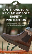 Anti-smash and anti-puncture work shoes high top four seasons safety shoes