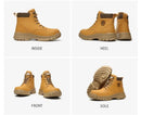 Mens Puncture-Proof Steel Toe Safety Boots Oil & Slip-Resistant Industrial Shoe Outdoor Work Shoes for Mechanics & Construction