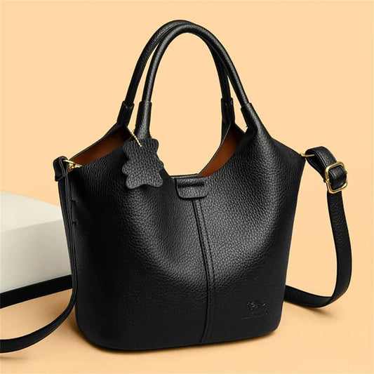 Soft Leather Handbags for Women Vintage Shoulder Bag Luxury Designer Ladies Large Capacity Bags Sac A Main - M & M Global