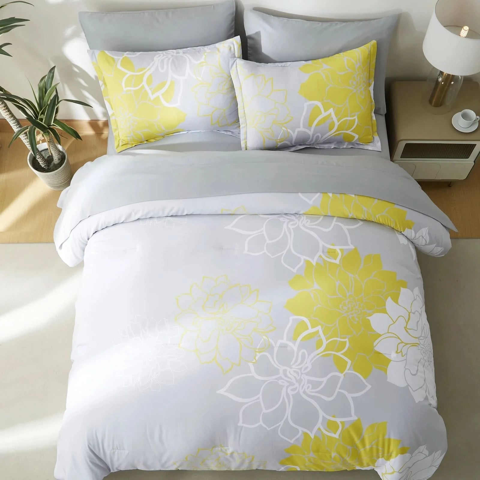 Floral patterned bedding set on a bed with a nightstand and lamp in the 
background.
Comfora Cozy Bedding Set
plush comforter set cozy pack
ultra-soft all-season comforter and shams
luxury cozy bedding set online
warm textured comforter set King/Queen

Green Plant Bedding

Botanical Quilt Set
Nature Print Bedding

5 Piece Bedding Set

7 Piece Bedding Set

Soft Microfiber Quilt

Breathable Bedding Set
