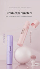 Women's 2-in-1 Dual-Head Electric Razor Painless Bikini Trimmer Wet/Dry Use Detachable Head for Ladies Pubic Hair Shaver