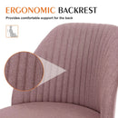 JHK Armless Small Desk Office Chair Cute Vanity Swivel Chair with Back Modern Fabric with Wheels Swivel Task Home Gaming Chair
