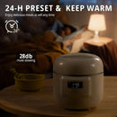 Slow Cooker White, Small Slow cooker 1QT, Smart Appointment, Ceramic Interior pot, Automatic Multi-function Rice Cooker, Elecric - M & M Global