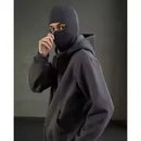 Men and women Balaclava Y2kGothic Harajuku winter new item double hooded sweatshirt men's hooded mask zipper sportswear