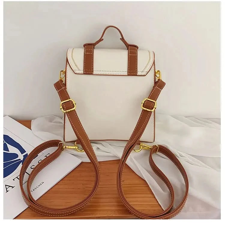 Vintage women messenger bags pu leather female shoulder bag small ladies Totes 2024 new Multifunction schoolbag bagpack handbag - M & M Global