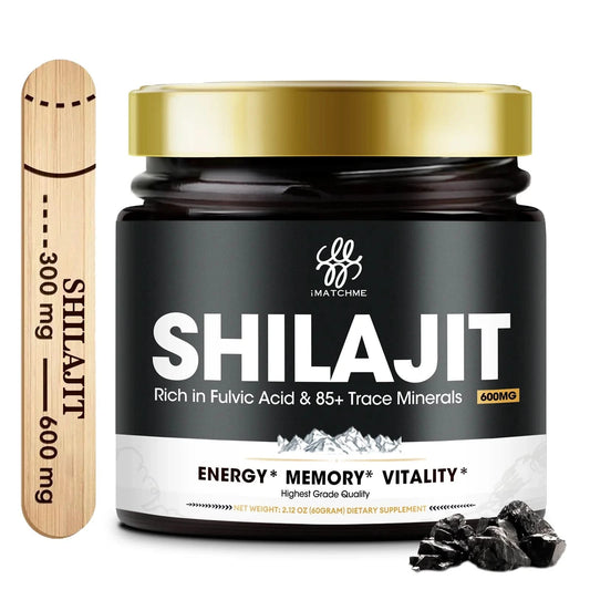 Pure Shilajit Supplement for Men & Women –85+ Trace Minerals & Fulvic Acid - Energy, Brain, Immunity – Himalaya Shilajit Resin - M & M Global