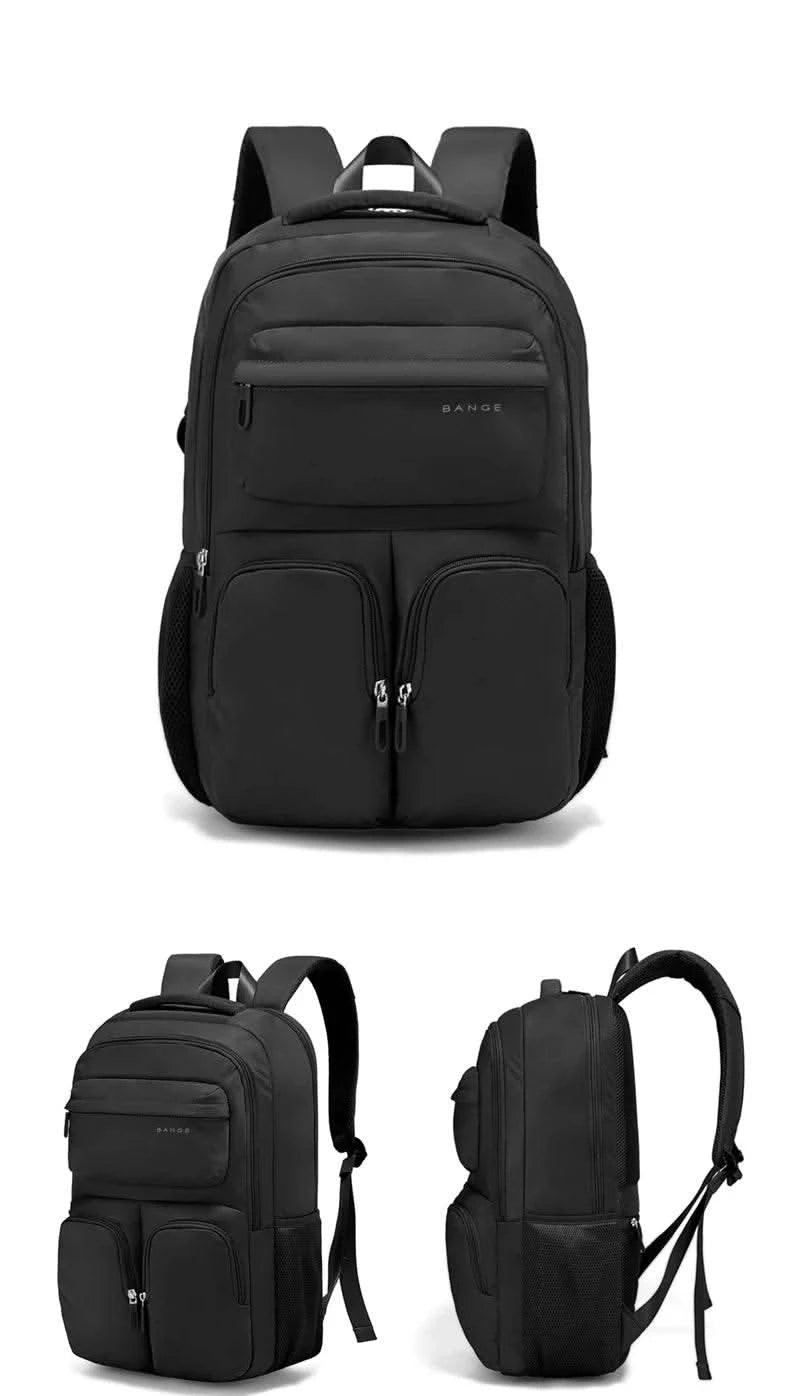 BANGE Large Capacity Men Backpacks for 15.6 Laptop Business Travel Women Backpack Waterproof School Bags with Mesh Side Pockets - M & M Global
