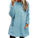 2024 Women Winter Warm Hoodie Coat Streetwear Fleece Pocket Thinken Sweatershirt Autumn Female Casual Loose Outfits Hoodie Tops