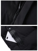 Puffer Jacket Men Thick Warm Winter Jackets Hooded Long Coats Fashion Casual Cotton Padded Parkas Man Outwear Clothing Top