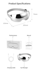 Eye Massager Acupoint Vibration Pulse Hot Compress Eye Care With Bluetooth Music Relieve Fatigue Visible Eye beauty instrument - M & M Global