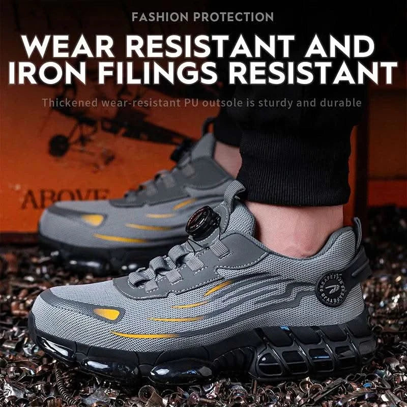 Breathable lace-free soft sole comfortable anti-smash anti-puncture labour insurance shoes - M & M Global