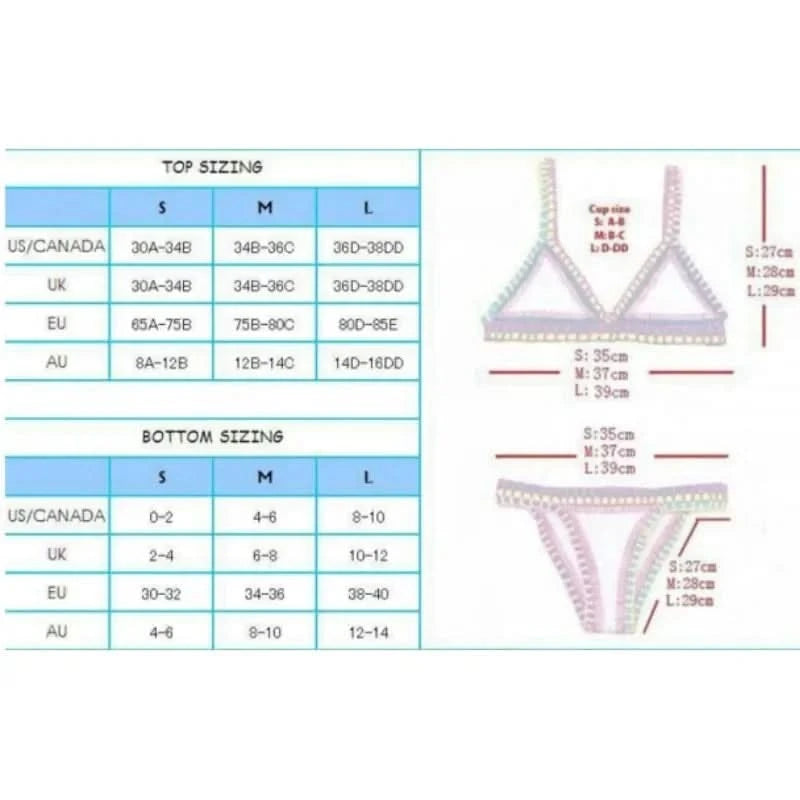 Sexy Bikinis Women Swimsuit Summer Neoprene Bikini Beach Wear Surf Biquini Female Swimwear Two Piece Brazilian Bathing Suit Hot - M & M Global