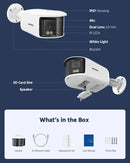 ANNKE 8MP Security Camera 180°Panoramic Dual Lens outdoor poe camera 4k AI Human Detect Two Way Audio Weatherproof 8MP IP Camera