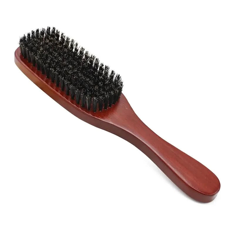 Natural Boar Bristle Beard Brush Men Facial Hair Cleaning Brush Professional Hairbrush Shaving Tools Beard Mustache Brushes - M & M Global