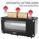 Toaster 2 Slice, Toaster Long Slot with Glass Window Bagel Toasters, Artisan Bread Toaster Stainless Steel Wide Slot with Automa - M & M Global