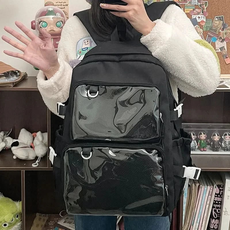 Japanese Style Transparent Ita Bag for Girls Comic Cons Large Capacity Women Backpack Fashion School Bags for College Student JK - M & M Global