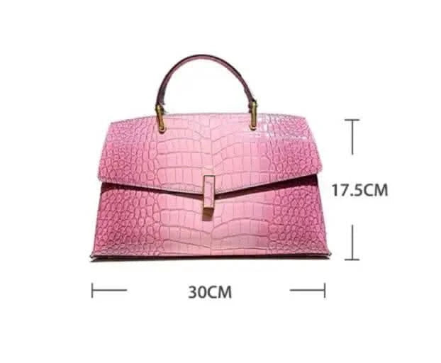 Crocodile Pattern Leather Women's Handbags Luxury Fashion Lady Shell Shoulder Crossbody Bag Top Handle Messenger Bags - M & M Global