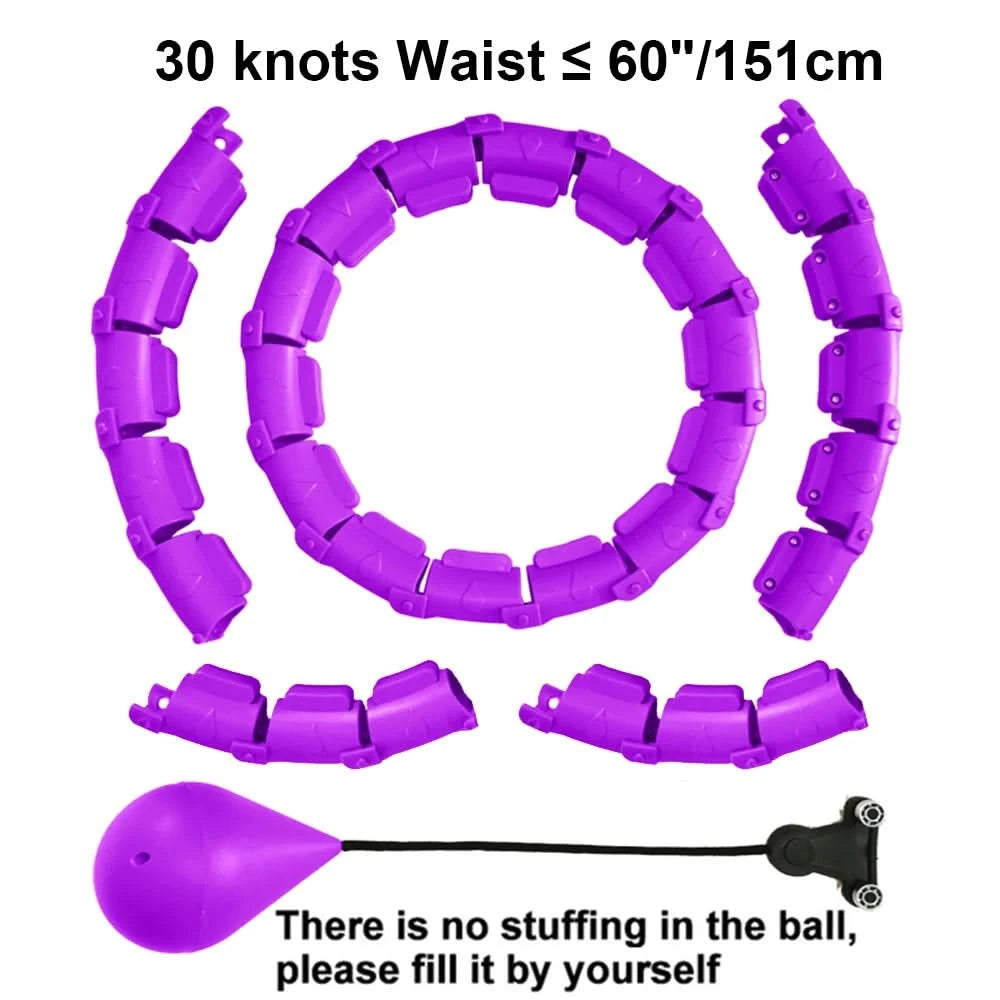 21/24/27/30 Knots Sport Fitness Hoops Abdominal Thin Waist Exercise Massage Hoop Fitness Equipment Gym Home Training Weight Loss - M & M Global