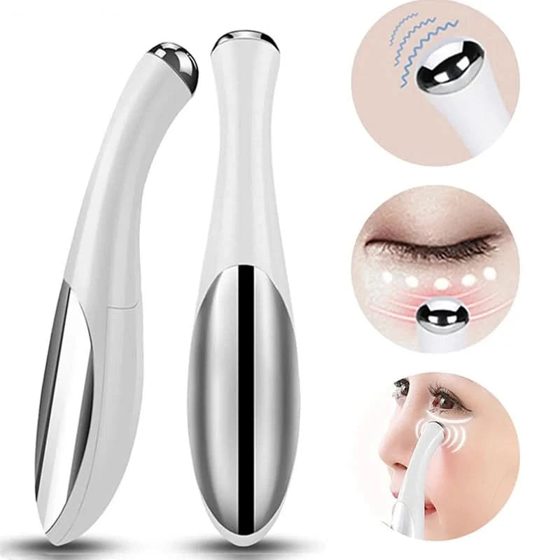 Electric Eye Massage Pen Small and Portable Beauty Facial and Eye Care Dry Battery Power Supply Lightweight and Portable - M & M Global